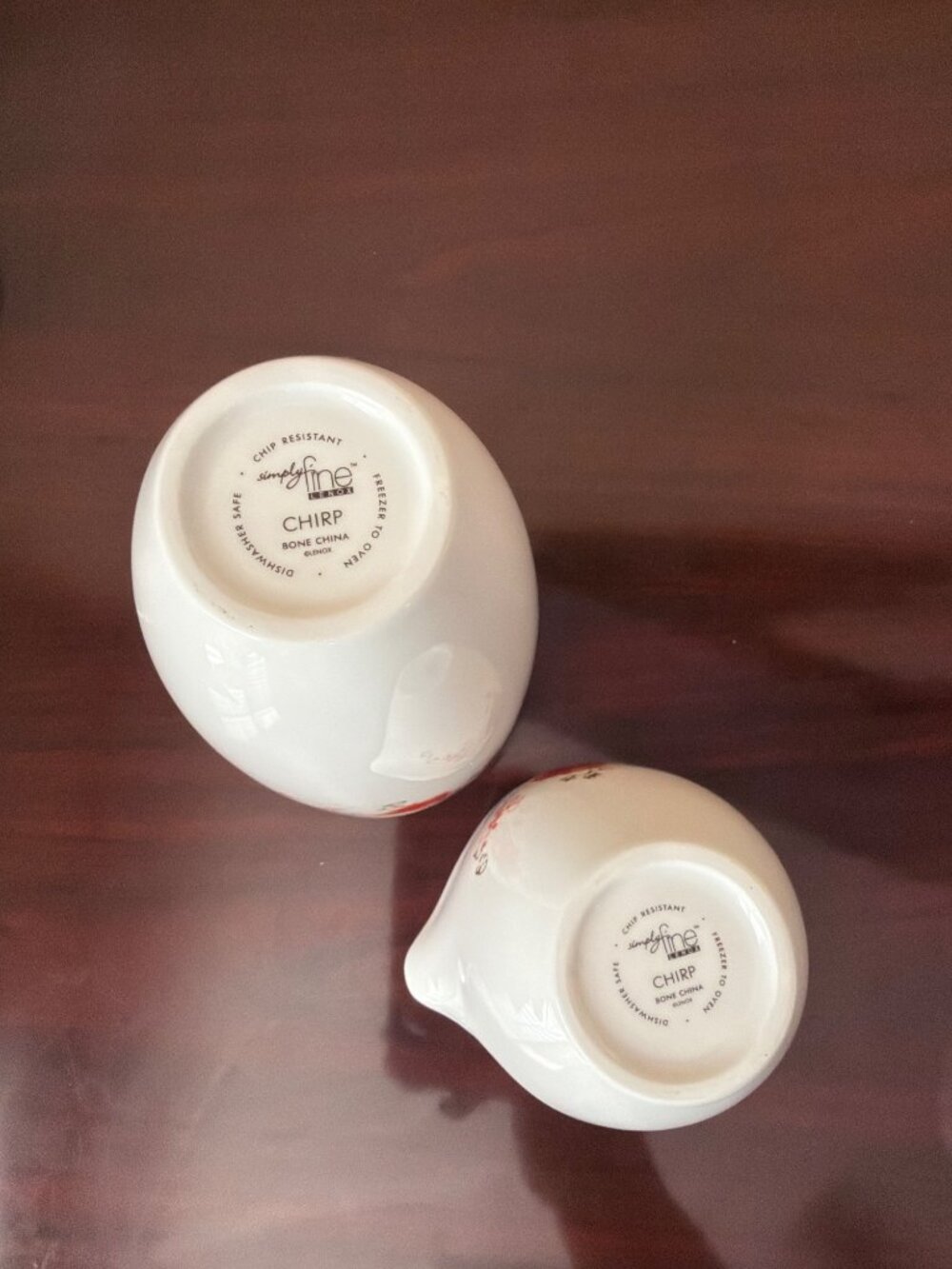 Lenox "Chirp" Creamer and Sugar Bowl w/Lid Set of 2 Pre-owned No Box - Picture 3 of 16